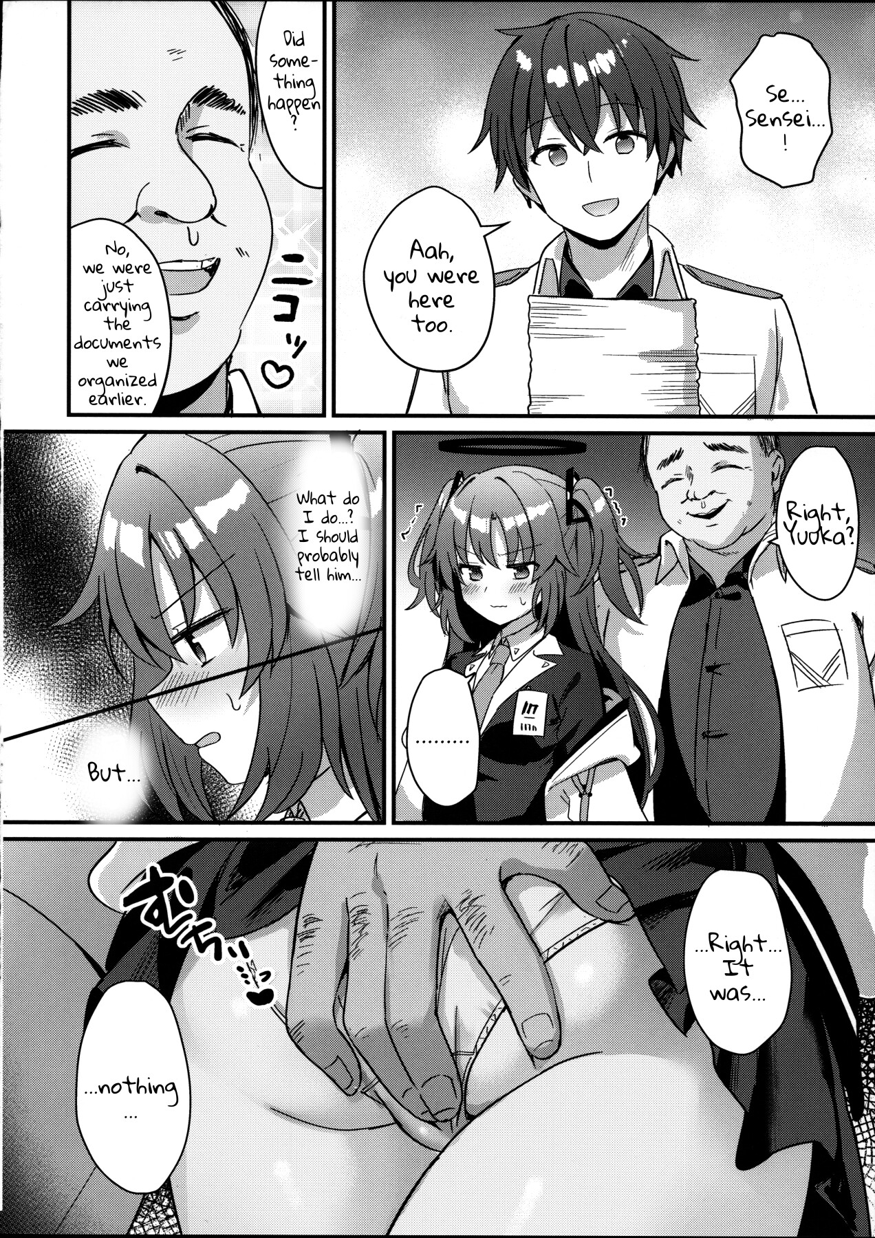 Hentai Manga Comic-A book about a teacher who is so fat and creepy that he destroyed Kivotos, and who rapes Yuuka from another world with NTR-Read-9